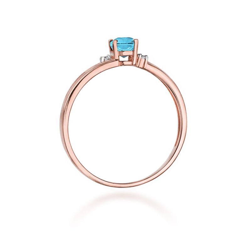 Pierścionek W068 Topaz 0,50ct różowe złoto