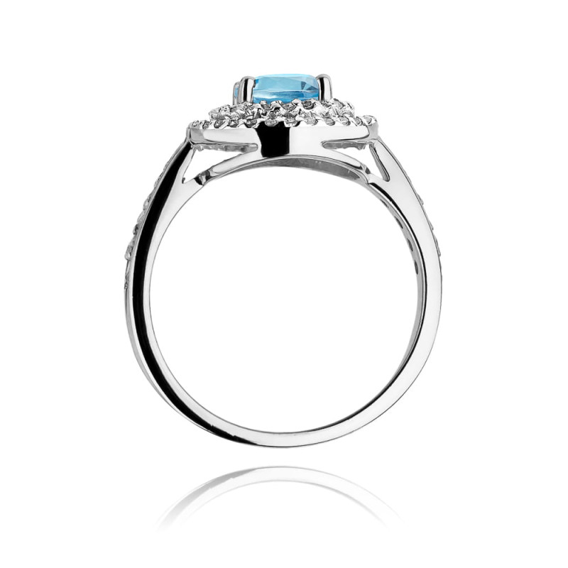 Pierścionek W274 Topaz 0,80ct białe złoto