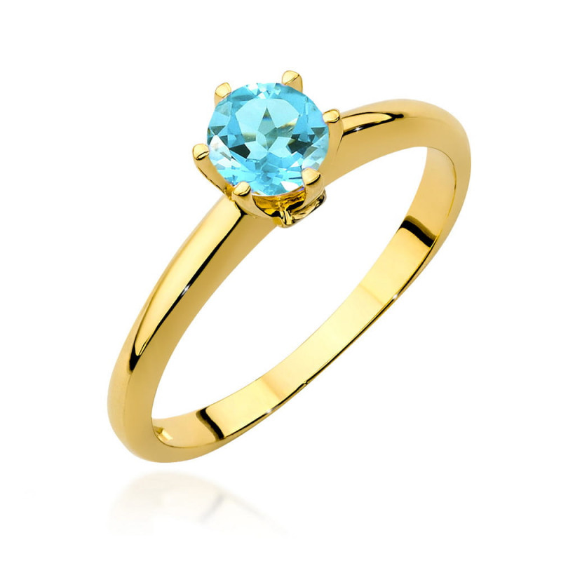 Pierścionek W557 Topaz 0,50ct - złote złoto | Daimana.pl