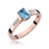 Pierścionek W078 Topaz 0,65ct różowe złoto