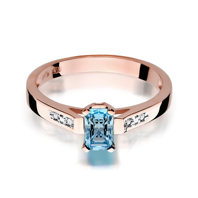 Pierścionek W078 Topaz 0,65ct różowe złoto