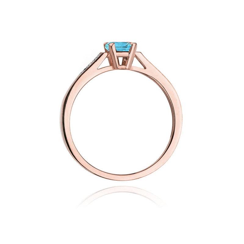 Pierścionek W078 Topaz 0,65ct różowe złoto