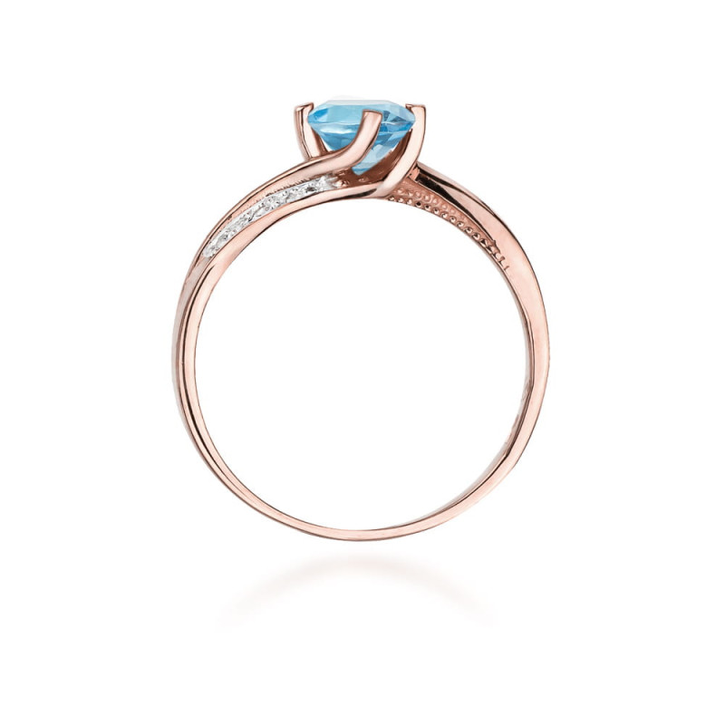 Pierścionek W084 Topaz 0,50ct różowe złoto