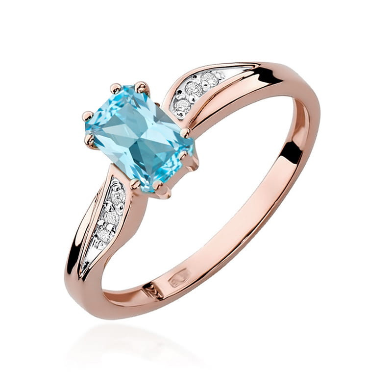 Pierścionek W094 Topaz 0,65ct różowe złoto