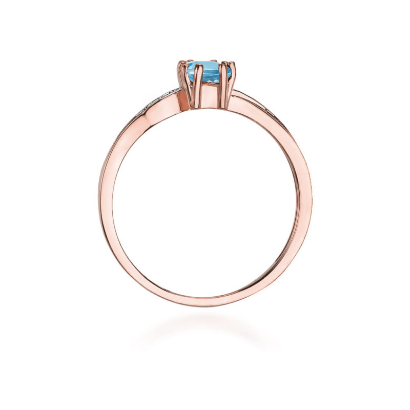 Pierścionek W094 Topaz 0,65ct różowe złoto