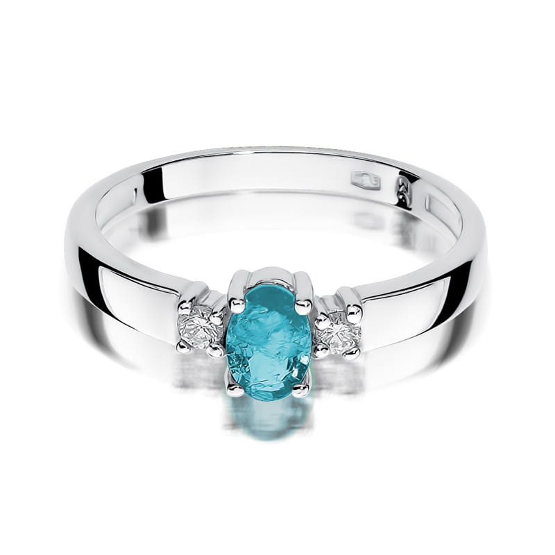 Pierścionek W264 Topaz 0,50ct białe złoto