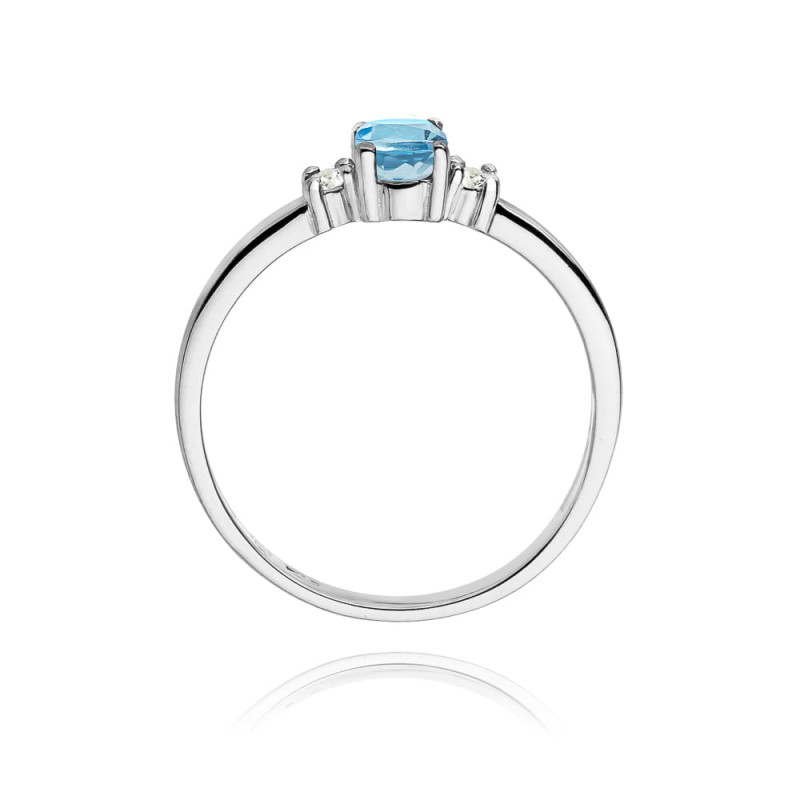 Pierścionek W264 Topaz 0,50ct białe złoto