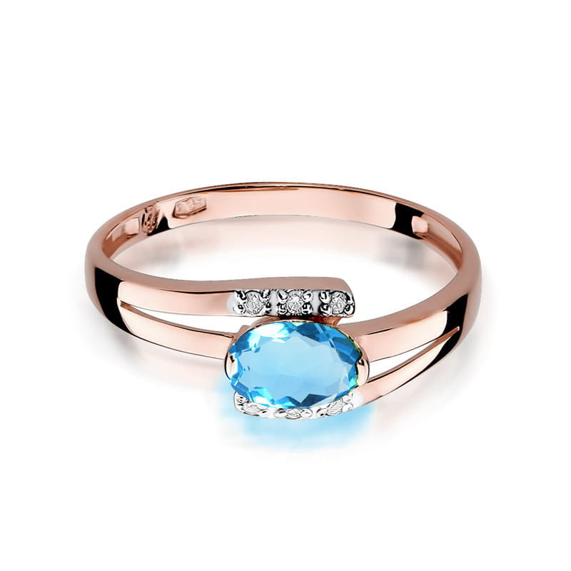 Pierścionek W119 Topaz 0,50ct różowe złoto