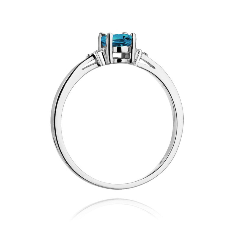 Pierścionek W301 Topaz 0,50ct białe złoto