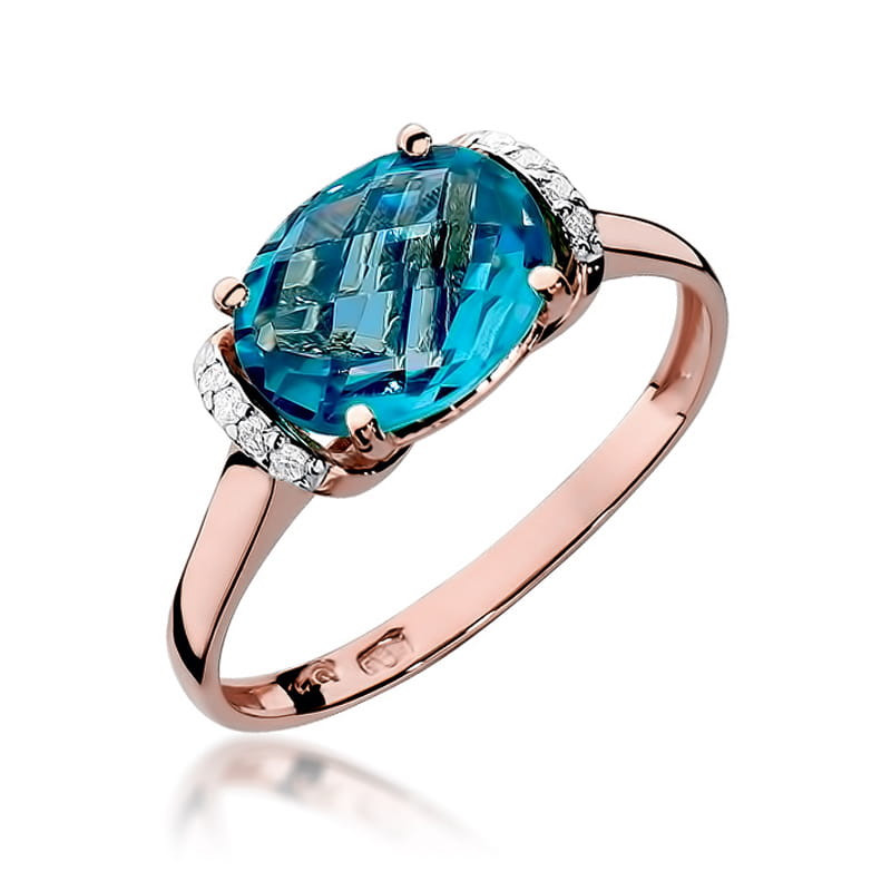 Pierścionek W148 Topaz 1,70ct różowe złoto