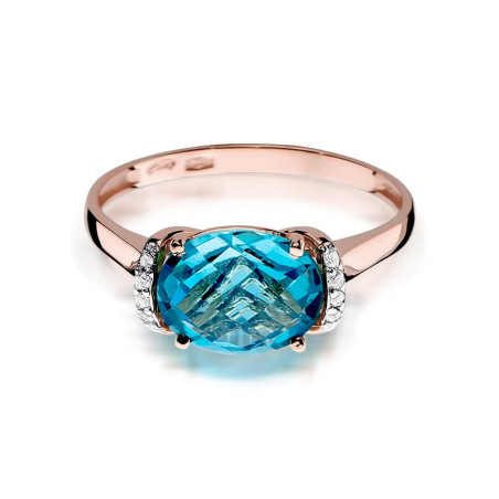 Pierścionek W148 Topaz 1,70ct różowe złoto