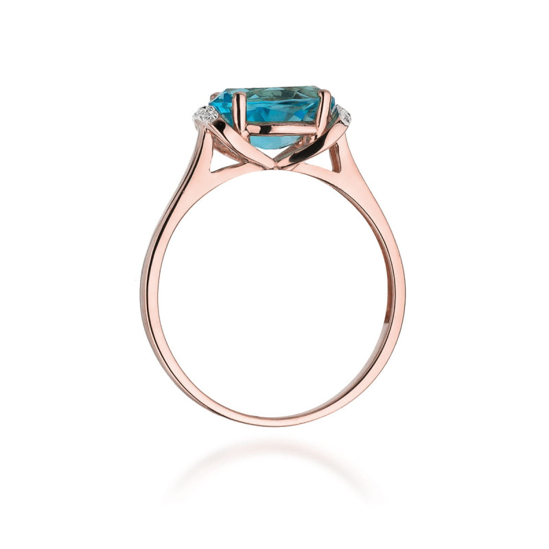 Pierścionek W148 Topaz 1,70ct różowe złoto