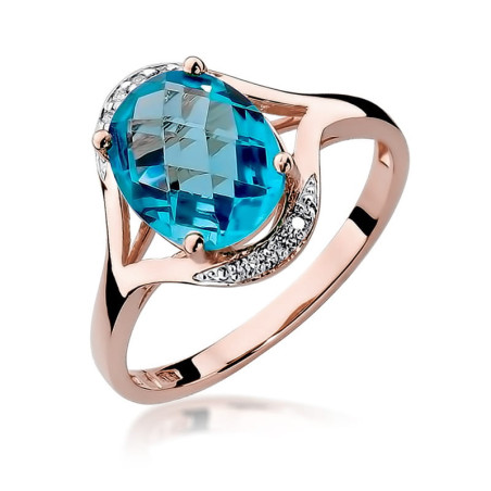 Pierścionek W150 Topaz 3,00ct różowe złoto