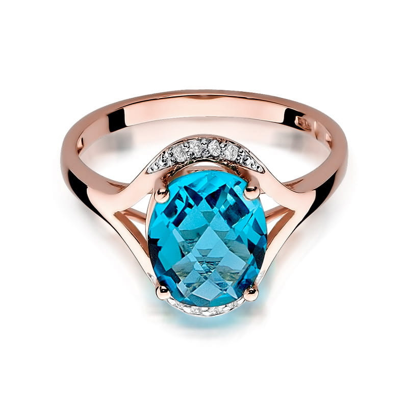 Pierścionek W150 Topaz 3,00ct różowe złoto