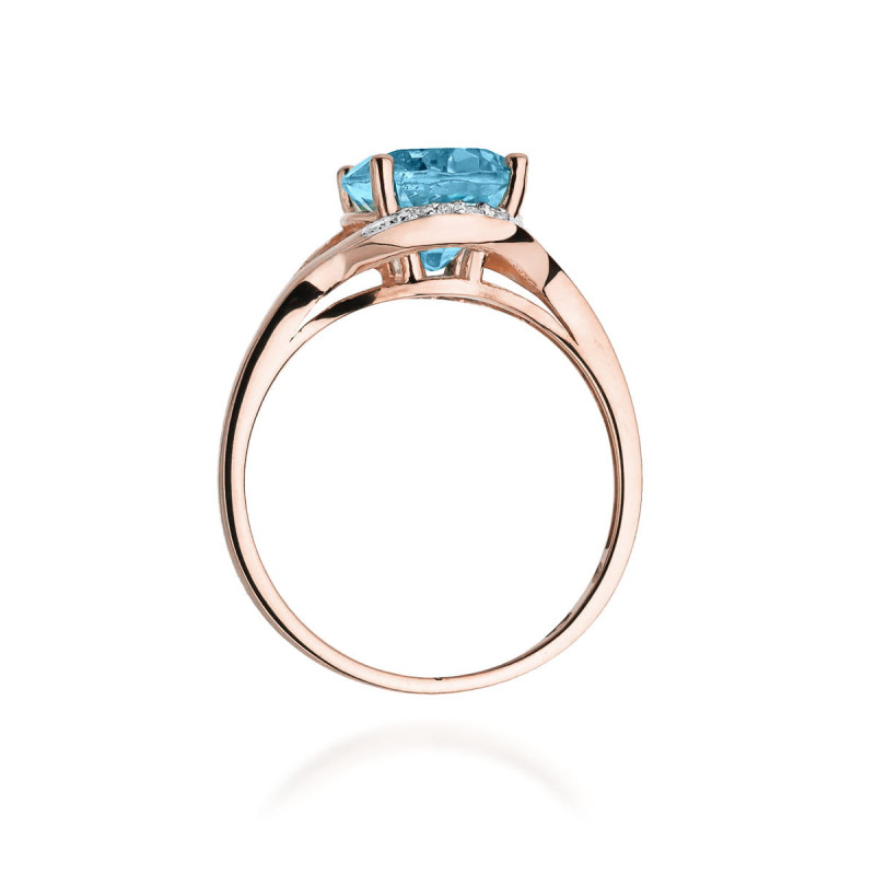Pierścionek W150 Topaz 3,00ct różowe złoto