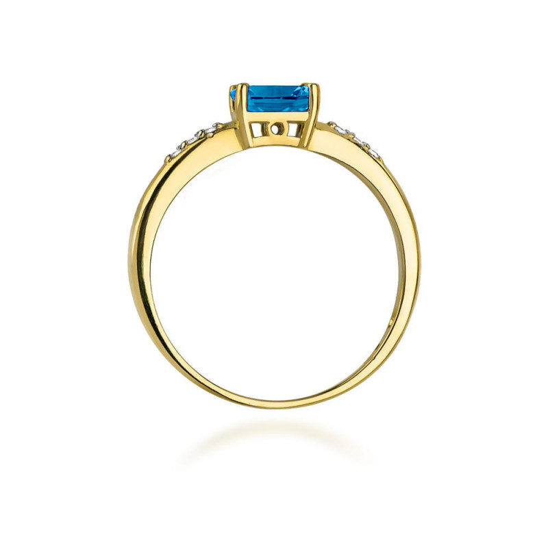"Pierścionek W077 Topaz London Blue 0,50ct - Daimana.pl - Ekskluzywn