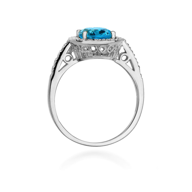 Pierścionek W080 Topaz 1,70ct białe złoto