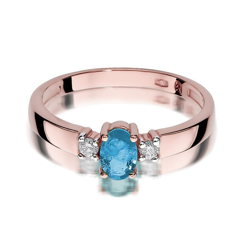 Pierścionek W264 Topaz 0,50ct różowe złoto