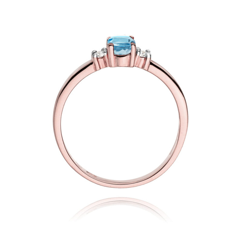 Pierścionek W264 Topaz 0,50ct różowe złoto