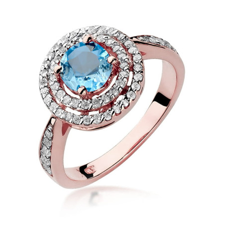 Pierścionek W274 Topaz 0,80ct różowe złoto