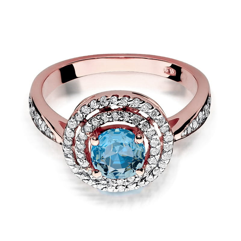 Pierścionek W274 Topaz 0,80ct różowe złoto