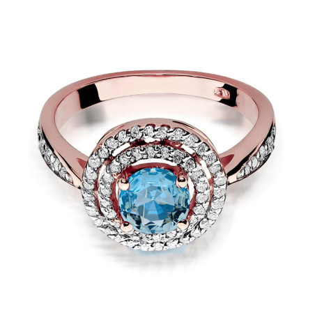Pierścionek W274 Topaz 0,80ct różowe złoto