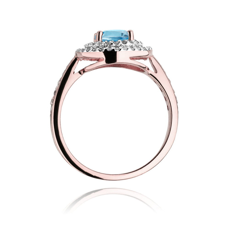Pierścionek W274 Topaz 0,80ct różowe złoto