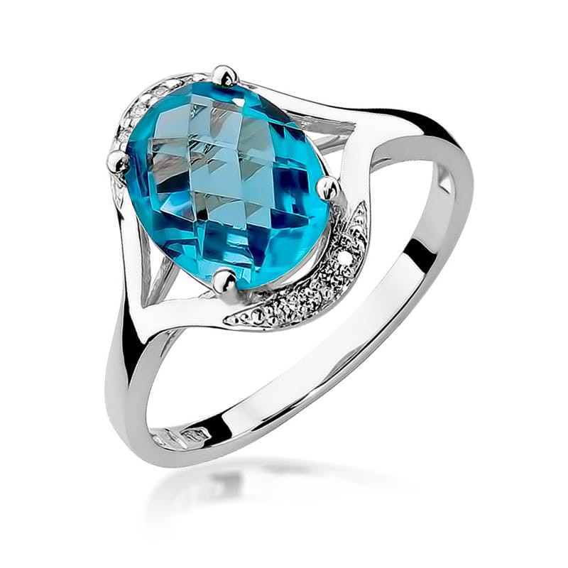 Pierścionek W150 Topaz 3,00ct białe złoto