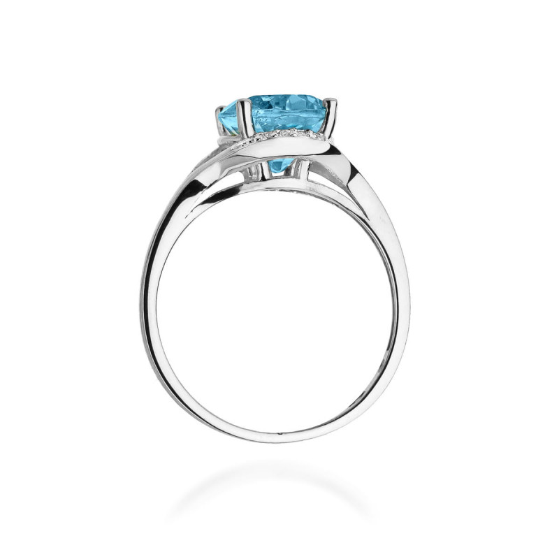 Pierścionek W150 Topaz 3,00ct białe złoto