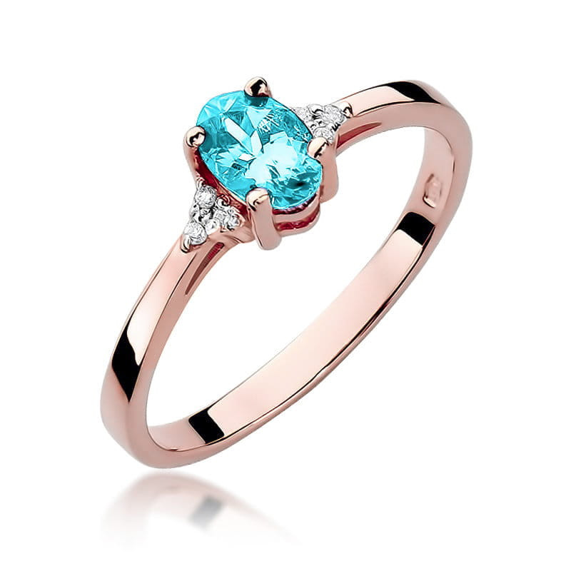 Pierścionek W301 Topaz 0,50ct różowe złoto