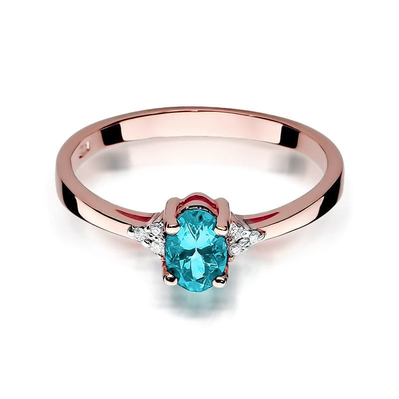 Pierścionek W301 Topaz 0,50ct różowe złoto