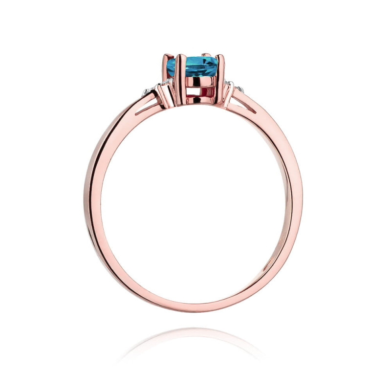Pierścionek W301 Topaz 0,50ct różowe złoto