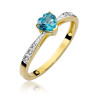 "Pierścionek W065 Topaz 0,50ct | Żółte złoto | Daimana.pl - Najw