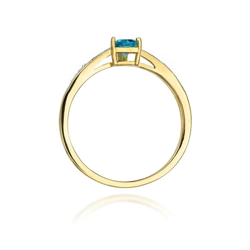 "Pierścionek W065 Topaz 0,50ct | Żółte złoto | Daimana.pl - Najw
