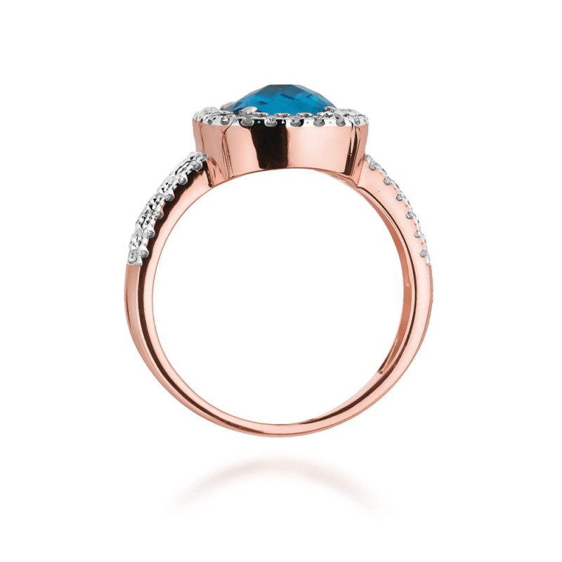 Pierścionek W313 Topaz 3,00ct różowe złoto