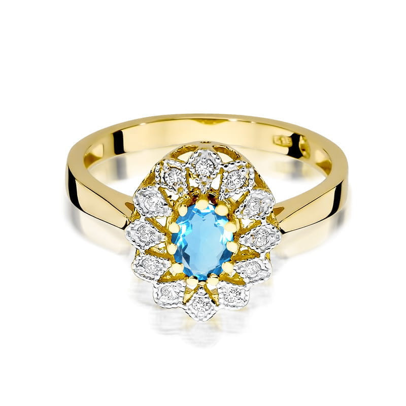 "Pierścionek W354 Topaz 0,50ct - Żółte złoto - Daimana.pl - Najw