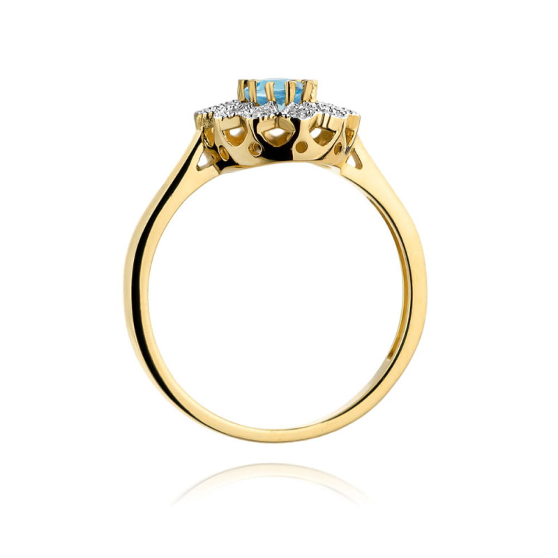 "Pierścionek W354 Topaz 0,50ct - Żółte złoto - Daimana.pl - Najw