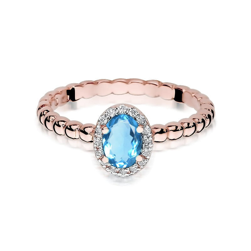 Pierścionek W359 Topaz 0,50ct różowe złoto