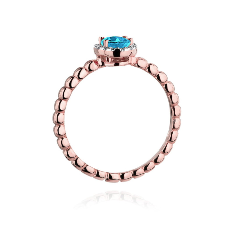 Pierścionek W359 Topaz 0,50ct różowe złoto