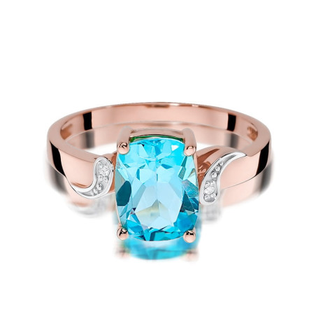 Pierścionek W400 Topaz 2,40ct różowe złoto