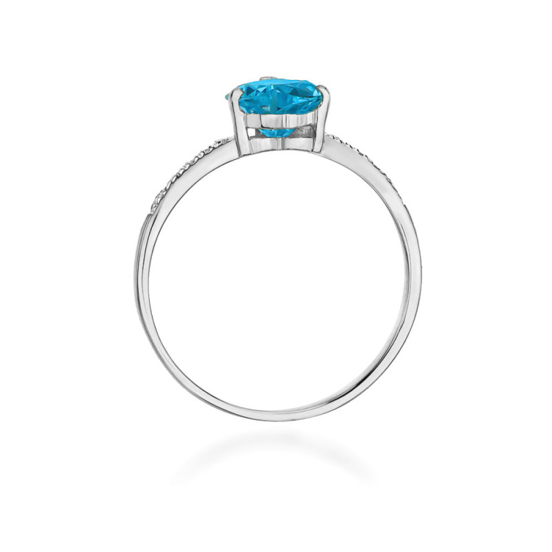 Pierścionek W050 Topaz 1,20ct białe złoto
