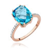 Pierścionek W527 Topaz 3,00ct różowe złoto