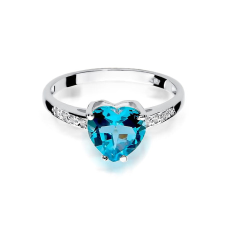 Pierścionek W031 Topaz 1,20ct białe złoto