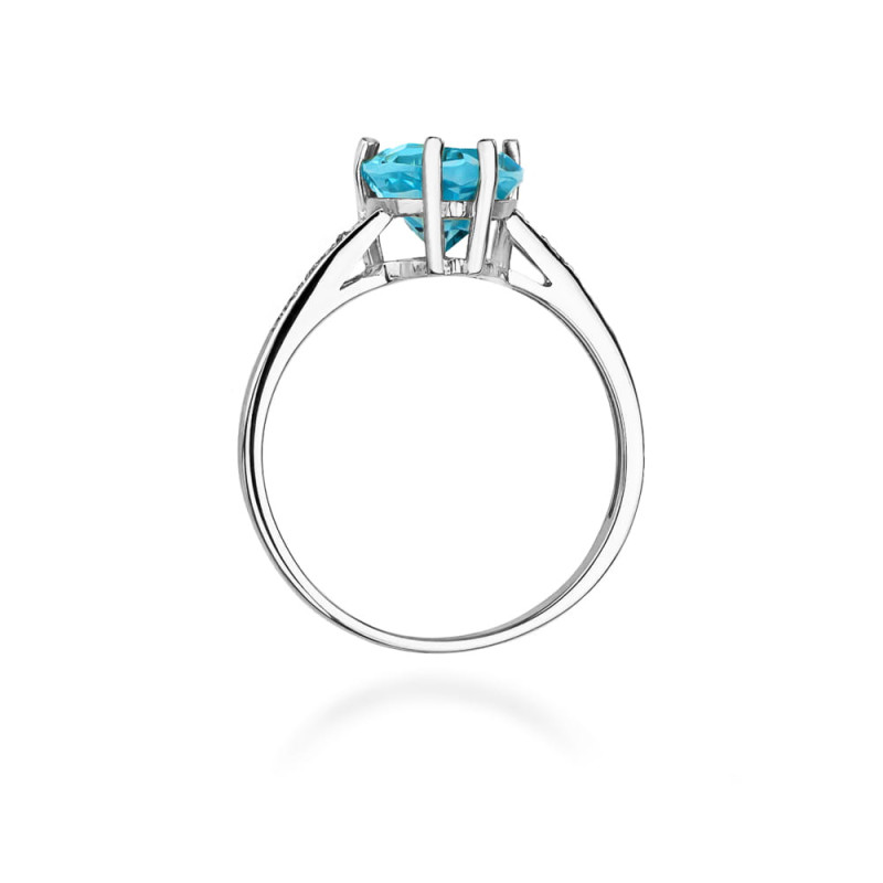 Pierścionek W031 Topaz 1,20ct białe złoto
