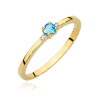 "Pierścionek W0464 Topaz 0,15ct żółte złoto - Daimana.pl | Sklep