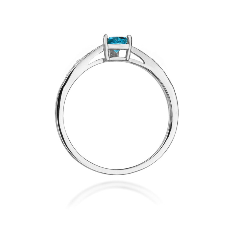 Pierścionek W065 Topaz 0,50ct białe złoto
