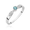 Pierścionek W0613 Topaz 0,15ct białe złoto