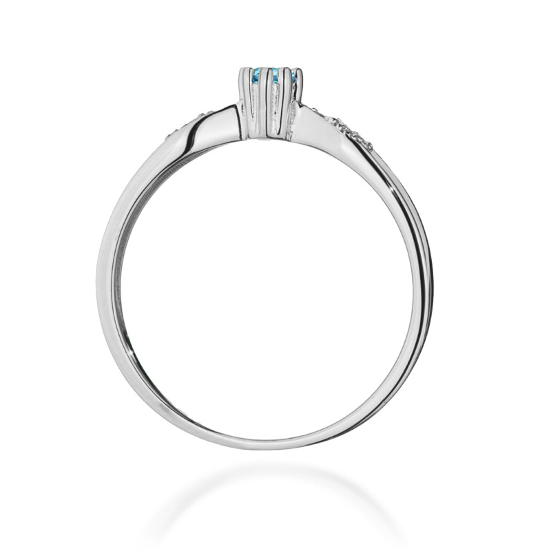 Pierścionek W0613 Topaz 0,15ct białe złoto