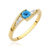"Pierścionek Topaz 0,25ct w żółtym złocie - Daimana.pl"