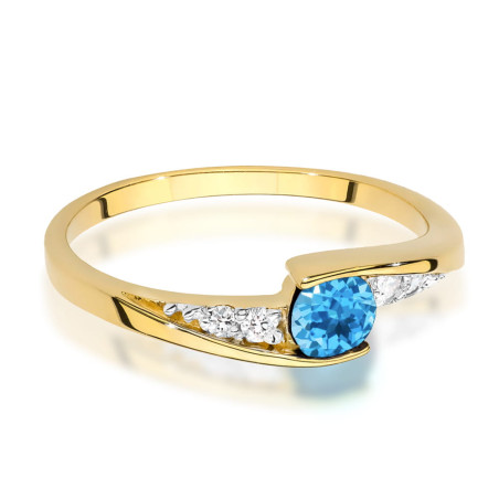 "Pierścionek Topaz 0,25ct w żółtym złocie - Daimana.pl"
